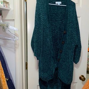 The Mint Julep boutique long button chenille cardigan